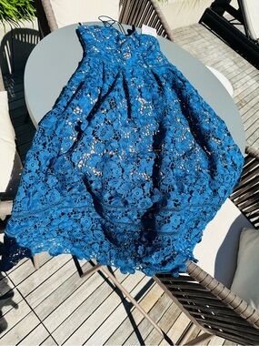 Self-Portrait Azalea 3D Print Lace Midi Dress